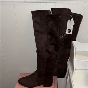 Erge Dark Brown Over the Knee Boots